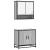 Set mobilier de baie, 2 piese, gri sonoma, lemn prelucrat GartenMobel Dekor