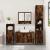 Set mobilier de baie, 2 piese, stejar fumuriu, lemn prelucrat GartenMobel Dekor