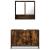 Set mobilier de baie, 2 piese, stejar fumuriu, lemn prelucrat GartenMobel Dekor