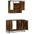Set mobilier de baie, 2 piese, stejar fumuriu, lemn prelucrat GartenMobel Dekor