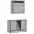 Set mobilier de baie, 2 piese, gri sonoma, lemn prelucrat GartenMobel Dekor
