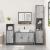 Set mobilier de baie, 2 piese, gri sonoma, lemn prelucrat GartenMobel Dekor