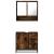 Set mobilier de baie, 2 piese, stejar fumuriu, lemn prelucrat GartenMobel Dekor