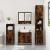 Set mobilier de baie, 2 piese, stejar fumuriu, lemn prelucrat GartenMobel Dekor
