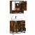 Set mobilier de baie, 2 piese, stejar fumuriu, lemn prelucrat GartenMobel Dekor