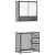 Set mobilier de baie, 2 piese, gri sonoma, lemn prelucrat GartenMobel Dekor