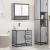 Set mobilier de baie, 2 piese, gri sonoma, lemn prelucrat GartenMobel Dekor