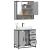 Set mobilier de baie, 2 piese, gri sonoma, lemn prelucrat GartenMobel Dekor