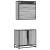 Set mobilier de baie, 2 piese, gri sonoma, lemn prelucrat GartenMobel Dekor