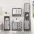 Set mobilier de baie, 2 piese, gri sonoma, lemn prelucrat GartenMobel Dekor