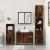 Set mobilier de baie, 2 piese, stejar fumuriu, lemn prelucrat GartenMobel Dekor