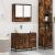 Set mobilier de baie, 2 piese, stejar fumuriu, lemn prelucrat GartenMobel Dekor