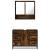 Set mobilier de baie, 2 piese, stejar fumuriu, lemn prelucrat GartenMobel Dekor