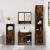 Set mobilier de baie, 2 piese, stejar fumuriu, lemn prelucrat GartenMobel Dekor