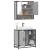 Set mobilier de baie, 2 piese, gri sonoma, lemn prelucrat GartenMobel Dekor