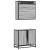 Set mobilier de baie, 2 piese, gri sonoma, lemn prelucrat GartenMobel Dekor
