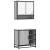 Set mobilier de baie, 2 piese, gri sonoma, lemn prelucrat GartenMobel Dekor