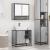 Set mobilier de baie, 2 piese, gri sonoma, lemn prelucrat GartenMobel Dekor