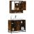 Set mobilier de baie, 2 piese, stejar fumuriu, lemn prelucrat GartenMobel Dekor
