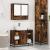 Set mobilier de baie, 2 piese, stejar fumuriu, lemn prelucrat GartenMobel Dekor