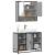 Set mobilier de baie, 2 piese, gri sonoma, lemn prelucrat GartenMobel Dekor
