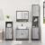 Set mobilier de baie, 3 piese, gri sonoma, lemn prelucrat GartenMobel Dekor