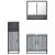 Set mobilier de baie, 3 piese, gri sonoma, lemn prelucrat GartenMobel Dekor