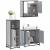 Set mobilier de baie, 3 piese, gri sonoma, lemn prelucrat GartenMobel Dekor
