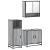 Set mobilier de baie, 3 piese, gri sonoma, lemn prelucrat GartenMobel Dekor