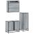 Set mobilier de baie, 3 piese, gri sonoma, lemn prelucrat GartenMobel Dekor
