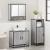 Set mobilier de baie, 3 piese, gri sonoma, lemn prelucrat GartenMobel Dekor