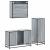Set mobilier de baie, 3 piese, gri sonoma, lemn prelucrat GartenMobel Dekor