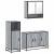 Set mobilier de baie, 3 piese, gri sonoma, lemn prelucrat GartenMobel Dekor
