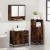 Set mobilier de baie, 3 piese, stejar fumuriu, lemn prelucrat GartenMobel Dekor