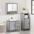 Set mobilier de baie, 3 piese, gri sonoma, lemn prelucrat GartenMobel Dekor