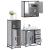 Set mobilier de baie, 3 piese, gri sonoma, lemn prelucrat GartenMobel Dekor