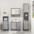 Set mobilier de baie, 3 piese, gri sonoma, lemn prelucrat GartenMobel Dekor