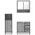 Set mobilier de baie, 3 piese, gri sonoma, lemn prelucrat GartenMobel Dekor