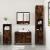Set mobilier de baie, 3 piese, stejar fumuriu, lemn prelucrat GartenMobel Dekor