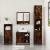 Set mobilier de baie, 3 piese, stejar fumuriu, lemn prelucrat GartenMobel Dekor
