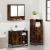Set mobilier de baie, 3 piese, stejar fumuriu, lemn prelucrat GartenMobel Dekor