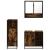 Set mobilier de baie, 3 piese, stejar fumuriu, lemn prelucrat GartenMobel Dekor