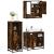 Set mobilier de baie, 3 piese, stejar fumuriu, lemn prelucrat GartenMobel Dekor