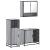 Set mobilier de baie, 3 piese, gri sonoma, lemn prelucrat GartenMobel Dekor