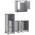 Set mobilier de baie, 3 piese, gri sonoma, lemn prelucrat GartenMobel Dekor