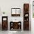 Set mobilier de baie, 3 piese, stejar fumuriu, lemn prelucrat GartenMobel Dekor