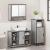 Set mobilier de baie, 3 piese, gri sonoma, lemn prelucrat GartenMobel Dekor