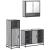 Set mobilier de baie, 3 piese, gri sonoma, lemn prelucrat GartenMobel Dekor