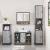 Set mobilier de baie, 3 piese, gri sonoma, lemn prelucrat GartenMobel Dekor