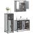 Set mobilier de baie, 3 piese, gri sonoma, lemn prelucrat GartenMobel Dekor